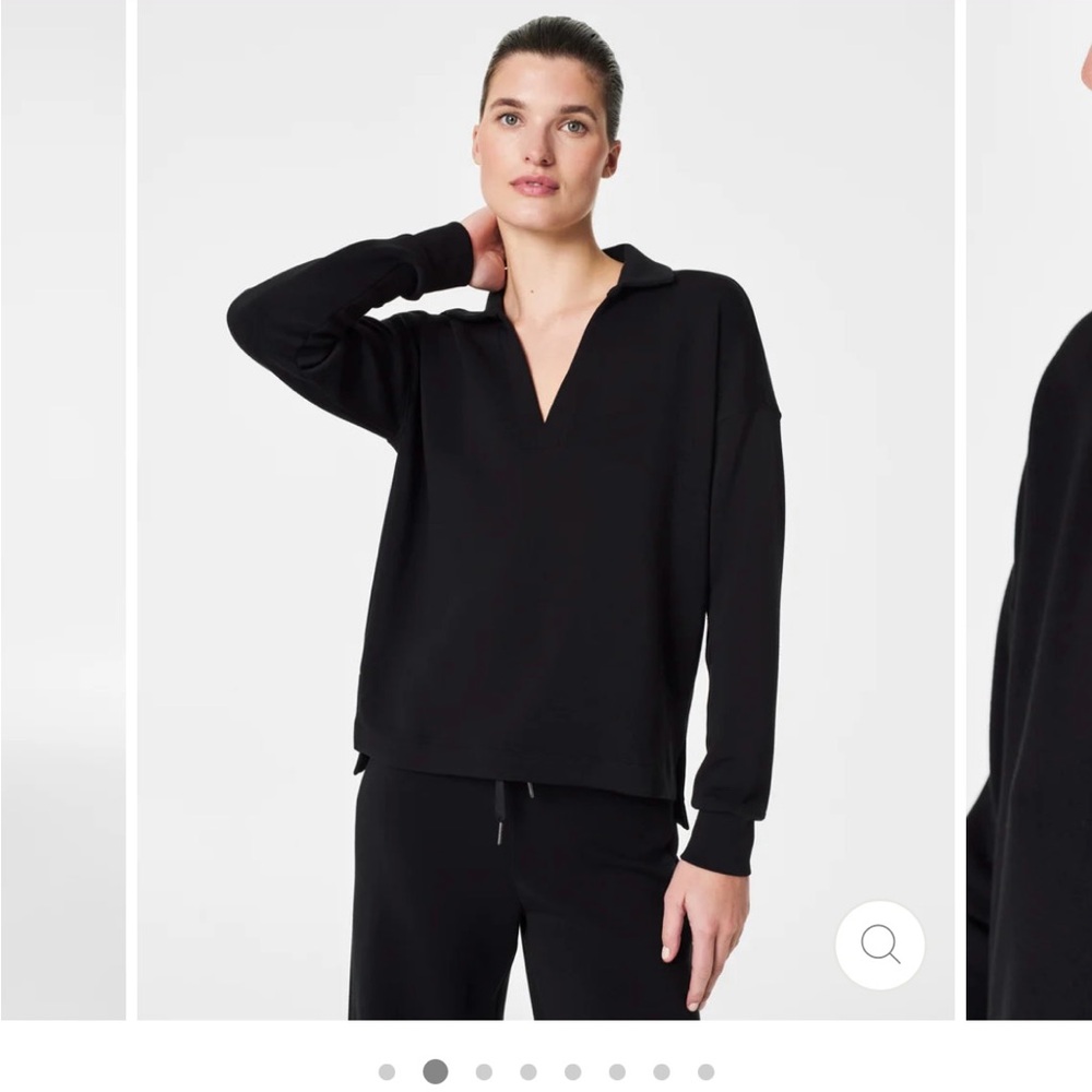 NEW Spanx air essentials polo long sleeved shirt size XS